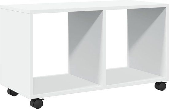 vidaXL Rolkast 72x33x42,5 cm bewerkt hout wit