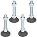 Ganter Normelemente Scharnierende voeten/stelvoeten met verstelspindel - GN 343.4-50-M10-50-A | voet: kunststof (polyamide) | 4 stuks