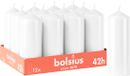 Bolsius Gladde Stompkaarsen - Wit - 12 stuks - 42 branduren - 15 x 5,8 cm