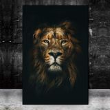 Cadre d'art imprimé d'une tête de lion africain