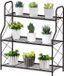 Unyqoos® Plantenrek métallique stable à trois niveaux pour intérieur et extérieur