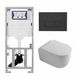 Geberit QeramiQ Dely Swirl Toiletset - Hangend - Inbouwreservoir - Zonder spoelrand - Diepspoel - PK - Dual flush - Mat wit
