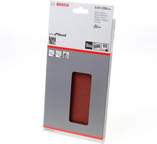 Bosch EXPERT C470 - Oscillerend schuurpapier - 230 x 115 mm - Korrel 60 - 10 stuks