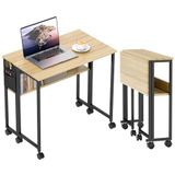 HOMCOM Bureau MDF 80x50x75cm Chêne
