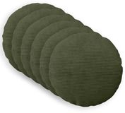 vidaXL Kussensloop 6 stuks HEERLEN Groen Ø 50 cm corduroy