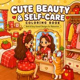 Cute Beauty & Self-Care Coloring Book