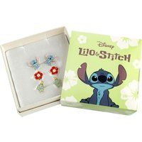 Disney Jacmel Jewelry, Inc. Lilo & Stitch - Disney Oorstekerset - Stitch, Hibiscus & Scrump set oorknopjes - meerkleurig