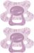 Difrax Fopspeen Natural - 12 tot 18 Maanden - Blaadjes - Paars - 2 Stuks