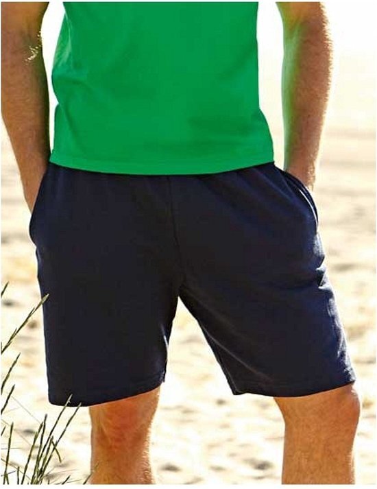 Fruit of the Loom Navy blauwe sportbroek / short voor heren M