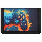Portemonneetje Gamepad Portemonneetje voor een jongen, portemonnee voor geld, met klittenband voor een gamer 9x13x1 cm