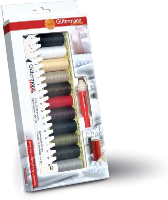 Gutermann naaigaren set met tornmesje en lineaal 002.734578