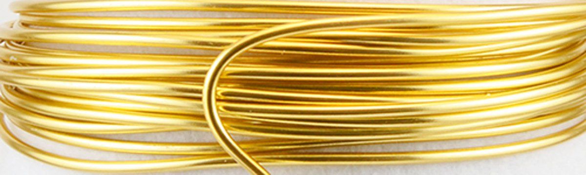 Vaessen Creative Aluminiumdraad 4mm 2m Light gold