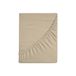 Zer0bed, Hoeslaken voor twijfelaar bed, effen, 100% katoen, maxi-hoek 30 cm, voor Frans bed, taupe, 130 x 200 cm