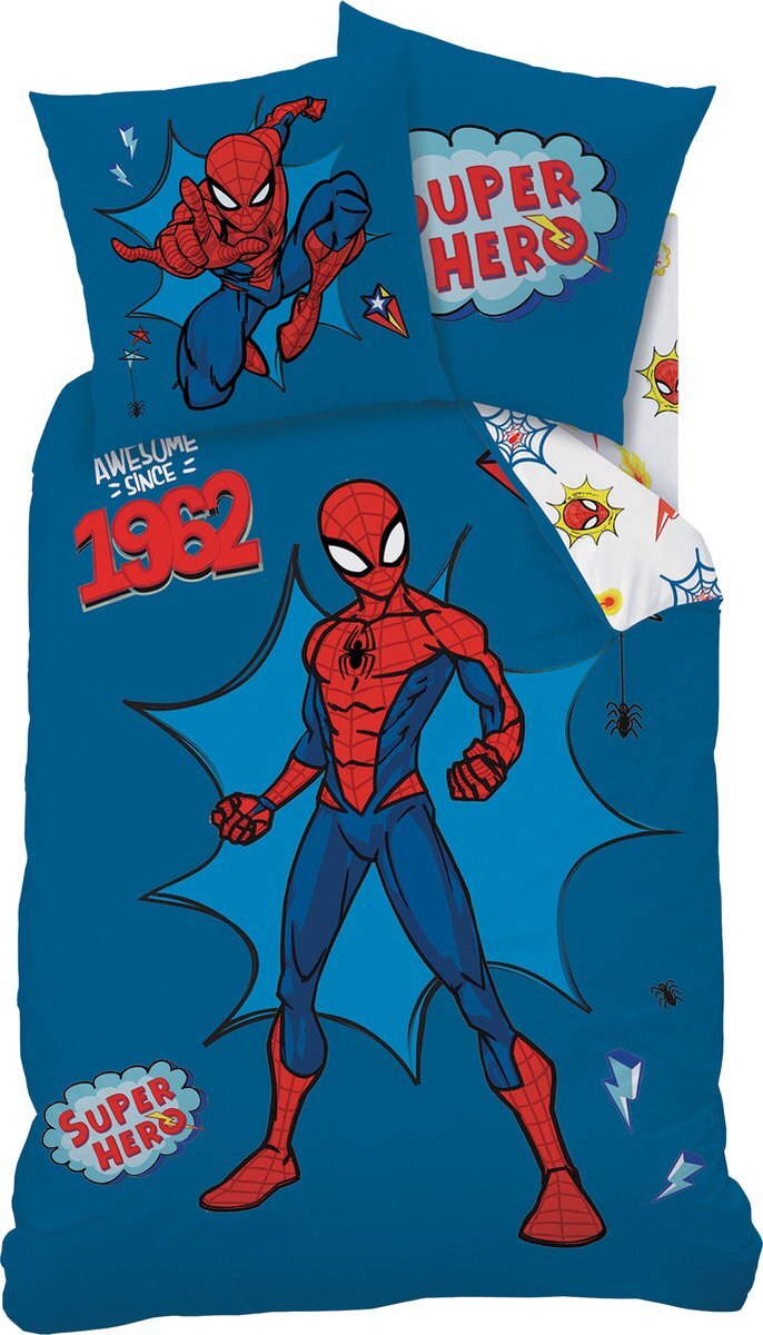 CTI 47651 beddengoedset, 100% katoen, Spiderman Home Avenger, 140 x 200 cm, blauw