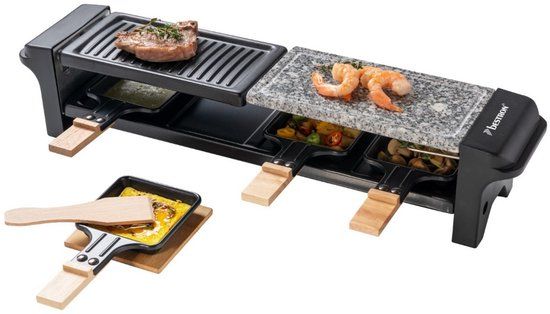 Bestron ARG200BW Raclette Gourmetstel - 4 Personen - Zwart/Hout