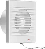 Ventilateur de salle de bain sans marque 100 mm silencieux - Ventilateur d'extraction pour salle de bain avec minuterie