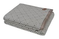 Ananké Lambswool/Jacquard-deken, 210 x 240 cm, taupe