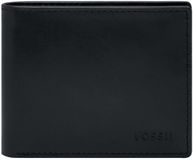 FOSSIL Derrick RFID Bifold Kaarthoes Zwart Leer Mannen