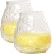 Citronella bougie basse - 2x - 10 cm - 40 heures de combustion - parfum d'agrumes