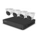 Foscam FNA108E-T4-2T 8-kanaals 4K 8 MP PoE complete set voor videobewaking met 4 bewakingscamera's