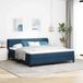 Maison Exclusive - Lit boxspring avec tête de lit, Bleu, 180 x 200 cm, rembourré