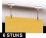 Merkloos / Sans marque Vkf Renzel B.V. Zelfklevende plafondhaak - 6x - met oog - kunststof - 3,9 cm - vlaggenlijnen en ophanghaken