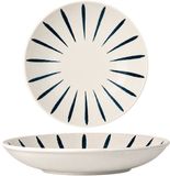 Bonna Diepbord - Lavis Black - Porselein - 25 cm - set van 6