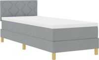 vidaXL Boxspring bed met kussen Lichtgrijs 80 x 200 cm Stof