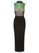 Kraimod Robe beige / vert / noir