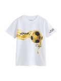 Next Jongens Voetbalshirt met korte mouwen en geometrische print - Wit
