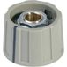 OKW A2523068 Draaiknop Met doorgangsklem Grijs (Ø x h) 23 mm x 15.5 mm 1 stuk(s) Piece
