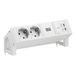 Bachmann DESK2 PURE WHITE 2xCEE7/3, 1xUSB C/C 45W L=0,2m RAL9010