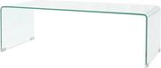 vidaXL Table basse - 98x45x30 cm - Verre trempé - Transparent