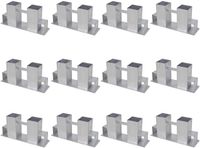 vidaXL - Houtstapelhulpmiddelen - 12 stuks - Staal - Zilverkleurig