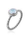 Nenalina Ring Aquamarijn Geboortesteen Maart Boho 925 Zilver Dames