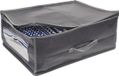 BigBuy Storage Solutions opberghoes voor dekbed kussen - grijs met venster 50x38x20 cm