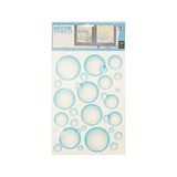 PLAGE elektrostatische sticker blazen, plastic, blauw, 29,7 x 0,1 x 21 cm