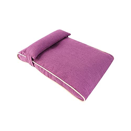 Generic Huisdierbedden Puppy Bed Hondenkennel Vier seizoenen Universele Zomer Cool Nest Slaapbank Verwijderbare en Wasbaar Kussen Grote Hond Hond Bed Golden Retriever Huisdierbenodigdheden, Violet met kussen, XL: 100* 72* 10cm