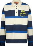 Vingino Koa Jongens Lange Mouw Polokraag Gestreept Katoen Dark Blue 164