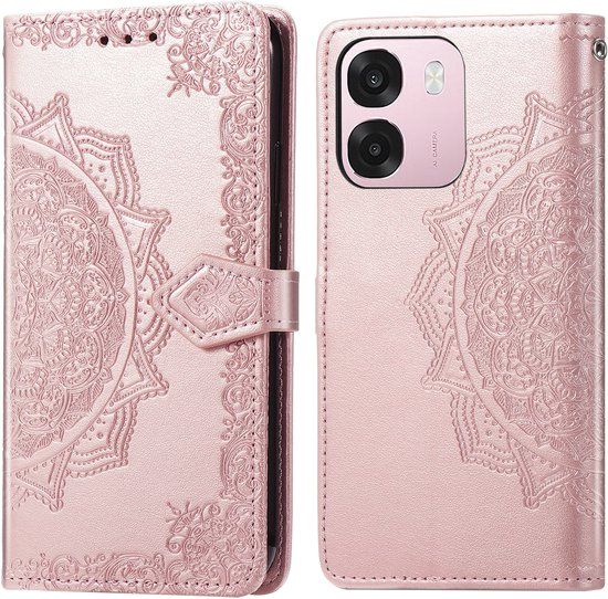 imoshion Mandala Bookcase - Geschikt voor Oppo A6 (5G) - Rose Gold