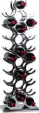 Svenska Living Étagère à vin - 27 bouteilles - chrome - métal - 33 x 100 cm - Moderne/élégant/art déco