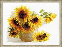 RIOLIS 1488 Hete Zomer Geteld Kruissteekpakket 40 x 30 cm