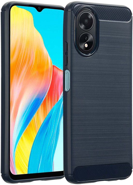 imoshion Brushed Backcover - Geschikt voor Oppo A18 / Oppo A38 - Donkerblauw