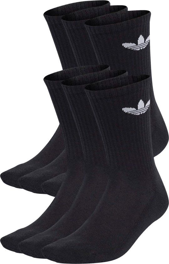 adidas Trefoil Crew Cushioned Sokken Unisex - Zwart - Maat 34-36