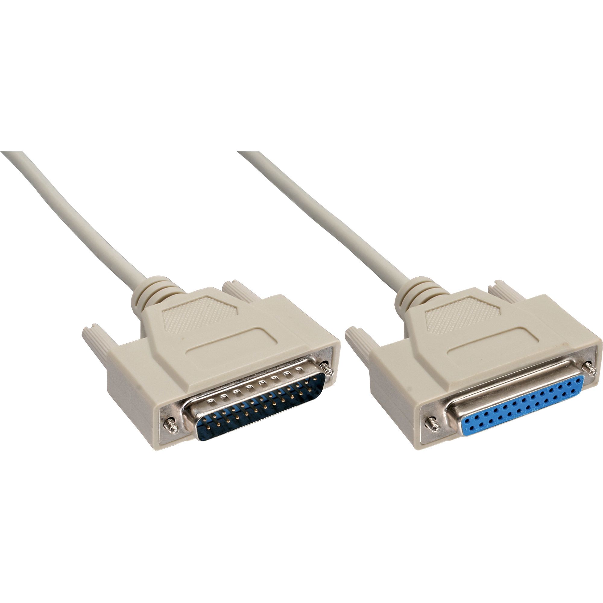 InLine 11424M seriële kabel Beige 3 m DB25M DB25F