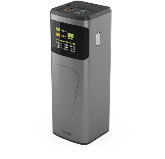 Hama High Power Powerbank - 24000mAh - 150W - 2x USB-C, 1x USB-A - Antraciet