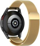By Qubix - Milanese bandje voor Garmin Vivomove 3 / HR / Luxe / Sport / Style / Trend - Goud - 20mm