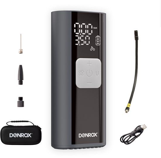 Donrox Ride F524 - Compressor | Mini Compressor | Portable Air Compressor for Bike & Car Tires - Cordless & Compact