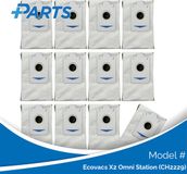 Ecovacs X2 Omni Station (CH2229) Sacs à poussière (12 Pièces, alternative Plus.Parts® à DDB030025)
