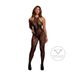 Le Désir Bodystocking en dentelle noire à entrejambe ouvert taille unique